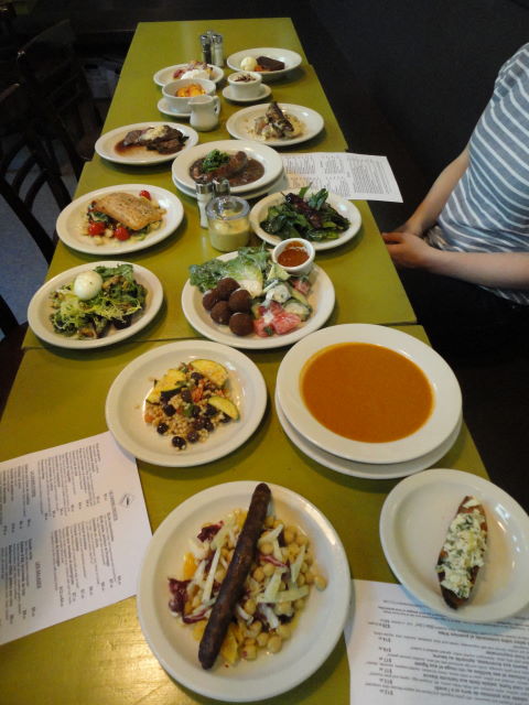 The entire new menu at the staff tasting.