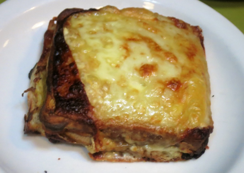 Our seasonal croque for winter filled with sauerkraut, smoked apple and Munster cheese