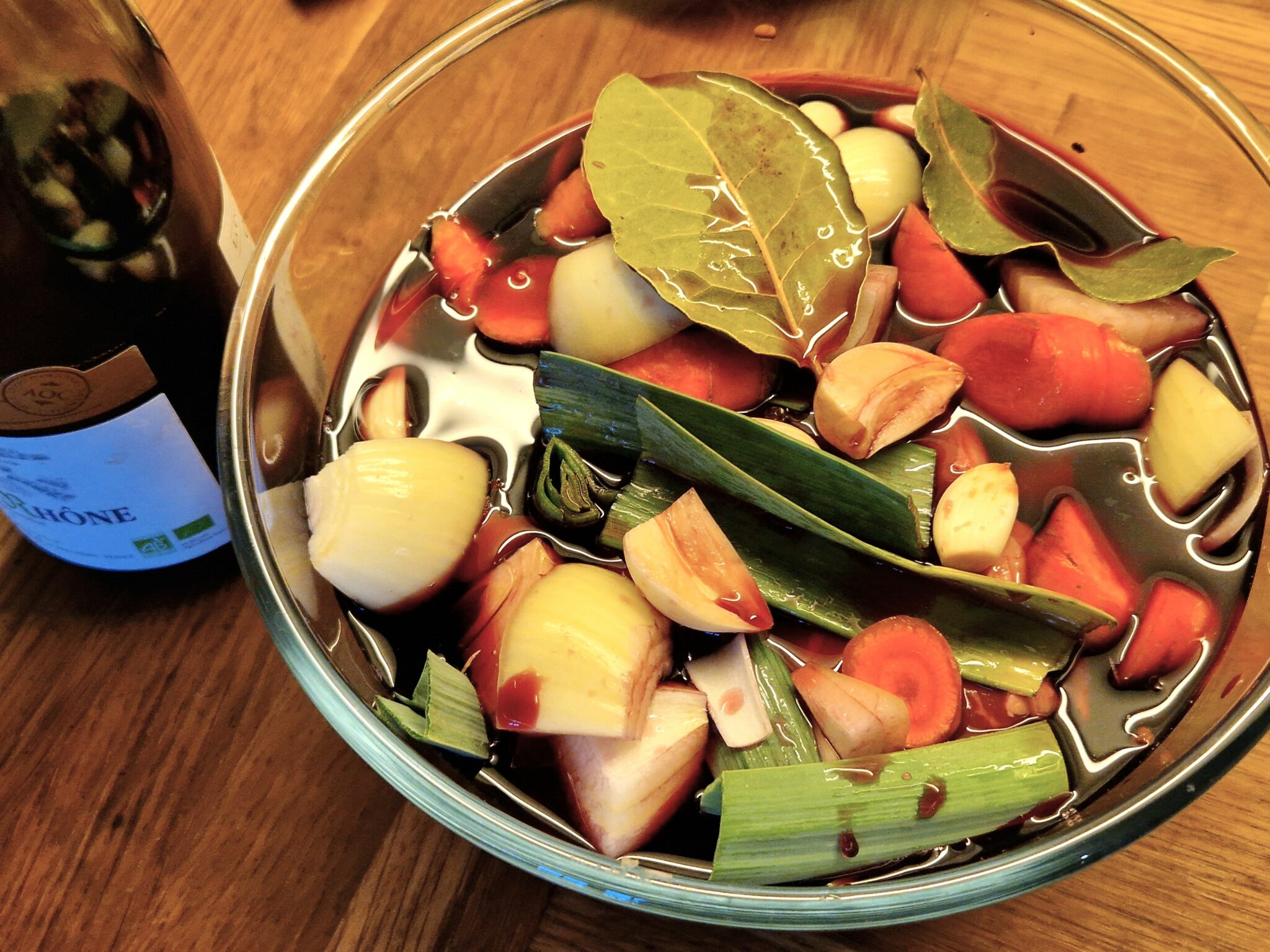 Beef shoulder braised in red wine with green chard and pearl onions ...